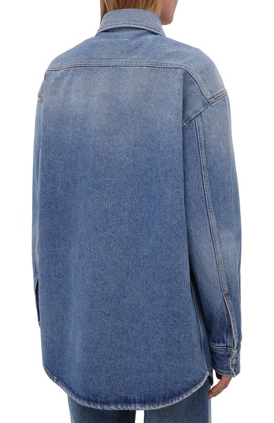 Джинсовая рубашка MM6 голубого цвета по цене 44850 руб., арт. S52DL0159/S30589, фото 4 Джинсовая рубашка MM6, арт. S52DL0159/S30589, фото 4