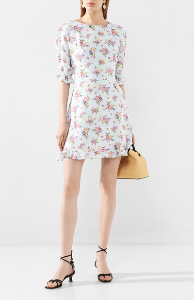 Мини-платье FAITHFULL THE BRAND голубого цвета по цене 19700 руб., арт. FF1509, фото 2 Мини-платье FAITHFULL THE BRAND, арт. FF1509, фото 2