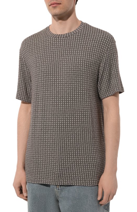 Футболка из вискозы Giorgio Armani 3DSM77/SJEGZ Бежевый  3DSM77/SJEGZ Фото 3