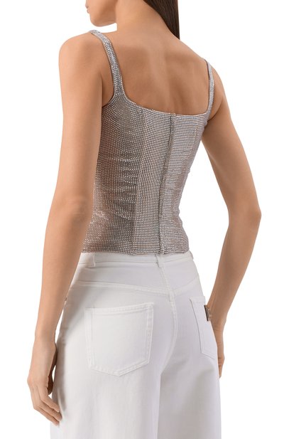 Топ-корсет с отделкой стразами GIUSEPPE DI MORABITO, арт. 06PST0196FC 16316, фото 4