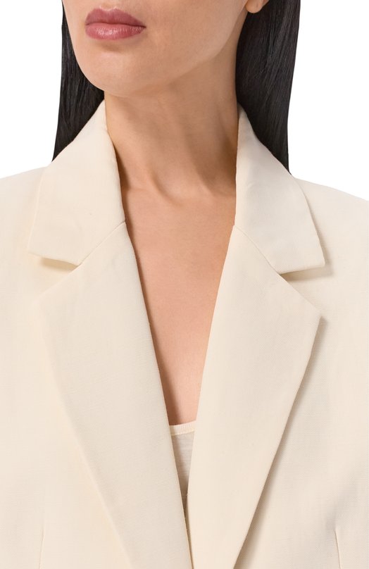Жакет из вискозы и льна Co 6811DCVL-S26 Кремовый  6811DCVL-S26 Фото 5