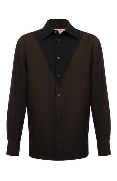 Мужская шерстяная рубашка MARNI, арт. CUMU0325QS/TW839