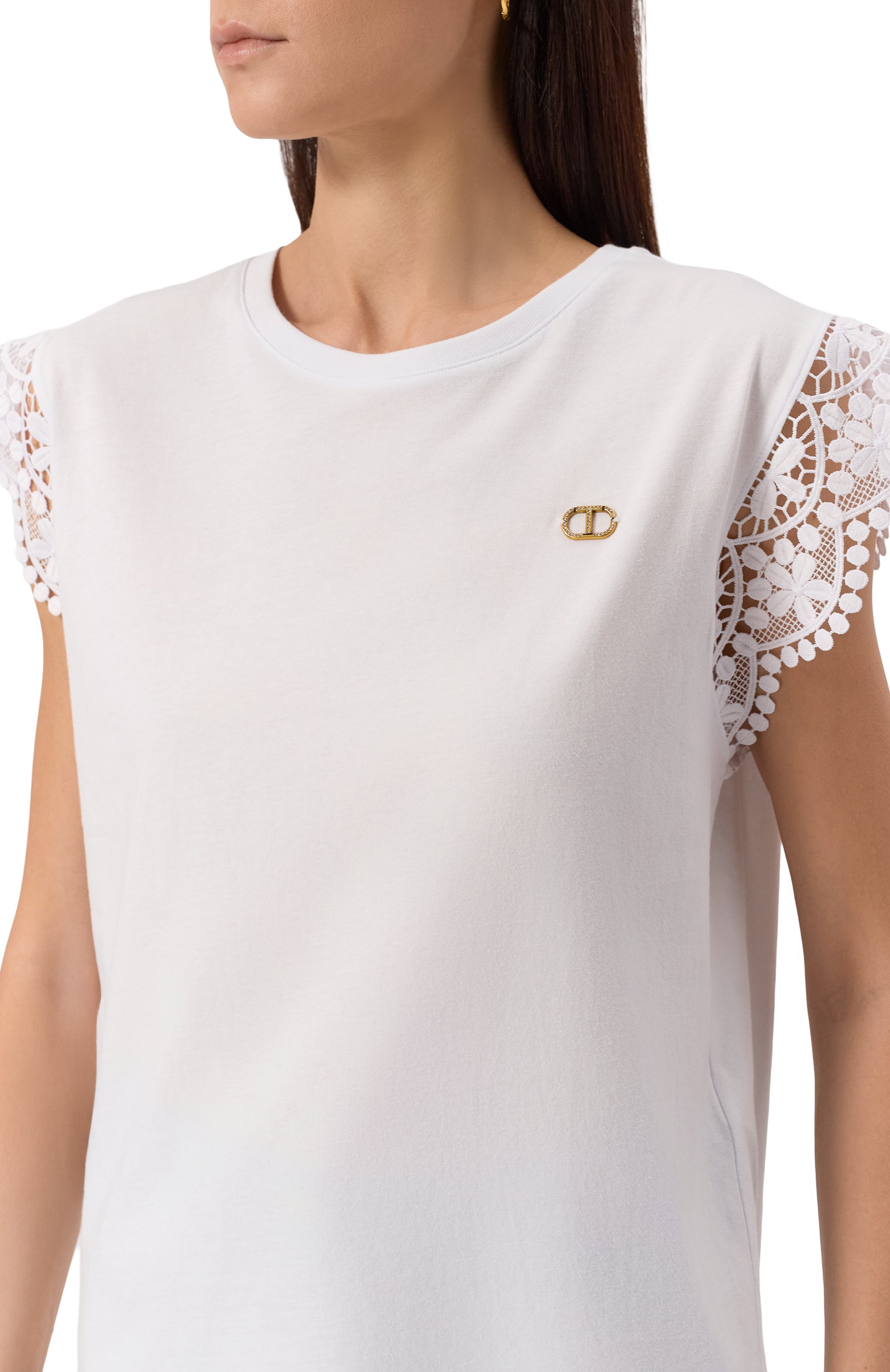 Хлопковая футболка TWINSET, арт. 251TT2411, фото 5