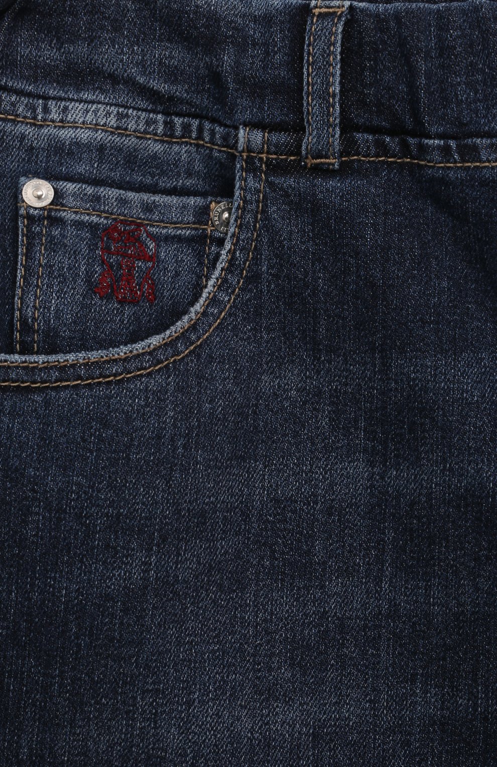 Джинсы BRUNELLO CUCINELLI темно-синего цвета по цене 39500 руб., арт. B283PD306C, фото 3 Джинсы BRUNELLO CUCINELLI, арт. B283PD306C, фото 3