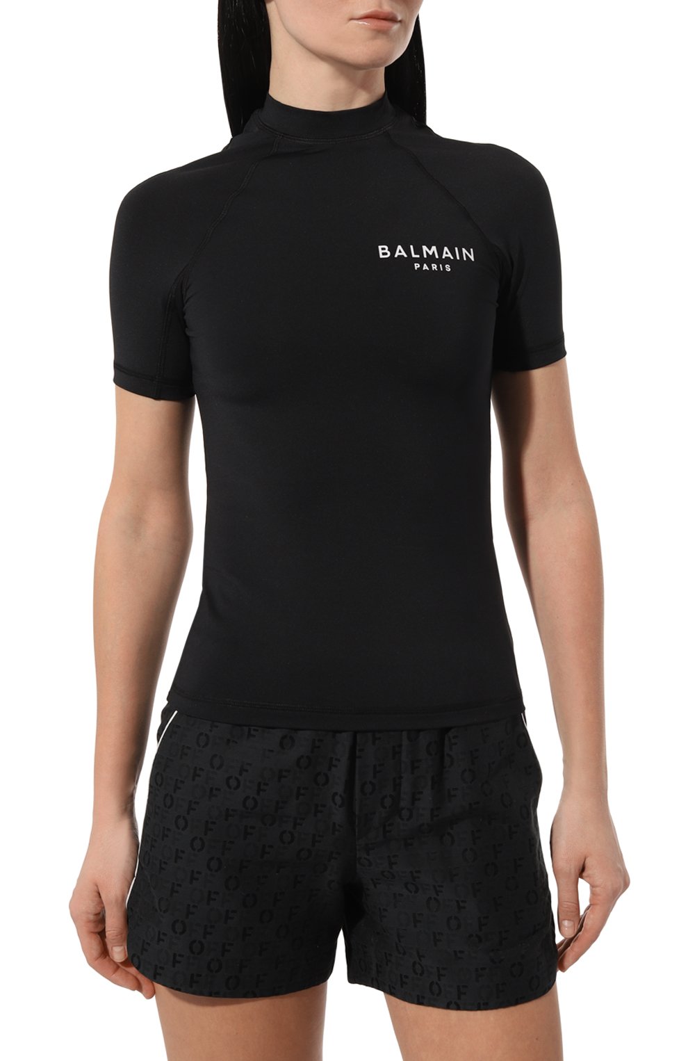 Футболка BALMAIN черного цвета по цене 33400 руб., арт. BKM201610, фото 3 Футболка BALMAIN, арт. BKM201610, фото 3