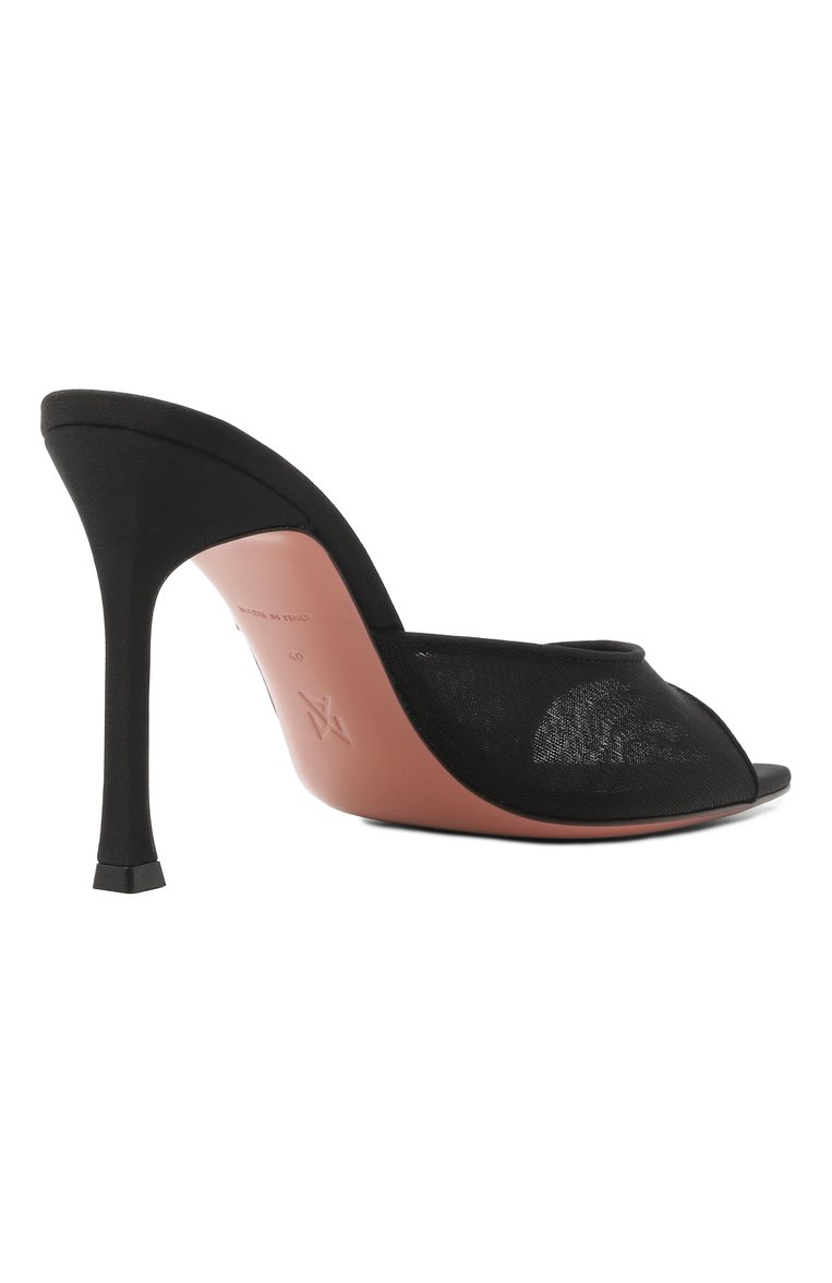 Женские текстильные мюли alexa 95 AMINA MUADDI черного цвета, арт. ALEXA MESH SLIPPER/MESH | Фото 5 (Материал внешний: Натуральная кожа, Текстиль; Автоматизация состава: Проставлено; Каблук высота: Высокий; Автоматизация ТО: Проставлено; Материал внутренний: Натуральная кожа; Подошва: Плоская; Каблук тип: Шпилька)