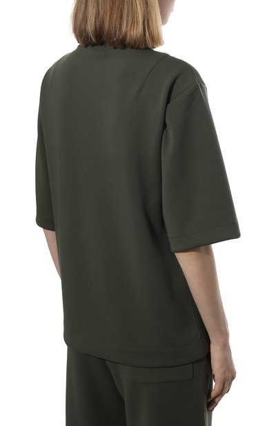 Футболка DRIES VAN NOTEN хаки цвета по цене 35650 руб., арт. 221-031151-4308, фото 4 Футболка DRIES VAN NOTEN, арт. 221-031151-4308, фото 4