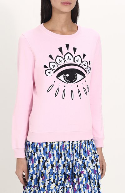 Хлопковый свитшот с контрастной вышивкой KENZO, арт. 2SW7104XI, фото 3
