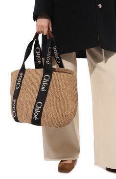 Женская сумка woody CHLOÉ бежевого цвета, арт. CHC23AS380L18 | Фото 2 (Размер: large; Материал: Рафия; Автоматизация ТО: Проставлено; Автоматизация состава: Проставлено)