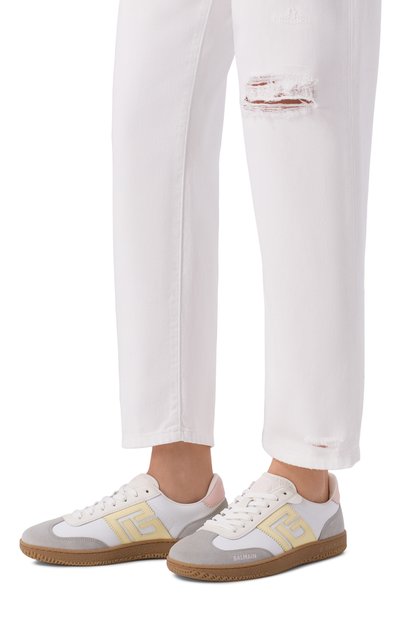 Текстильные кеды swan BALMAIN белого цвета по цене 63550 руб., арт. GN1VI735/TCLN, фото 2 Текстильные кеды swan BALMAIN, арт. GN1VI735/TCLN, фото 2