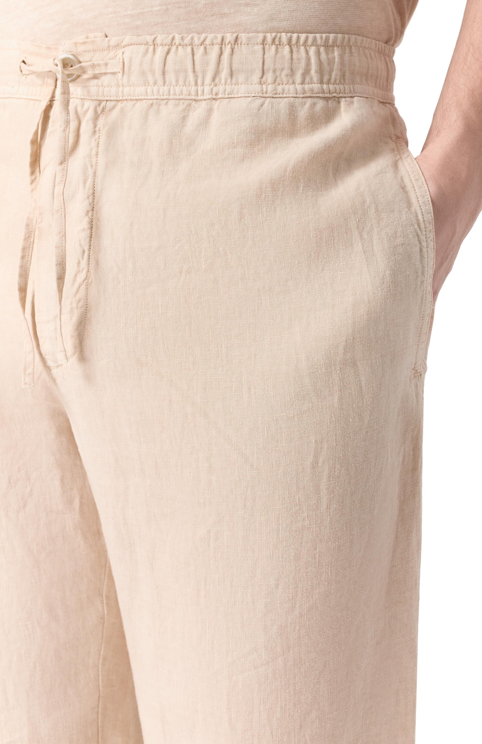 Льняные брюки 120% LINO бежевого цвета по цене 36700 руб., арт. 33ALIM29PT/0253/S00_001, фото 5 Льняные брюки 120% LINO, арт. 33ALIM29PT/0253/S00_001, фото 5