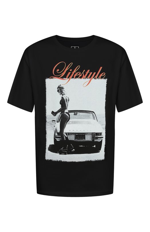 Хлопковая футболка Bisibiglio LIFESTYLE CAR Чёрный LIFESTYLE CAR