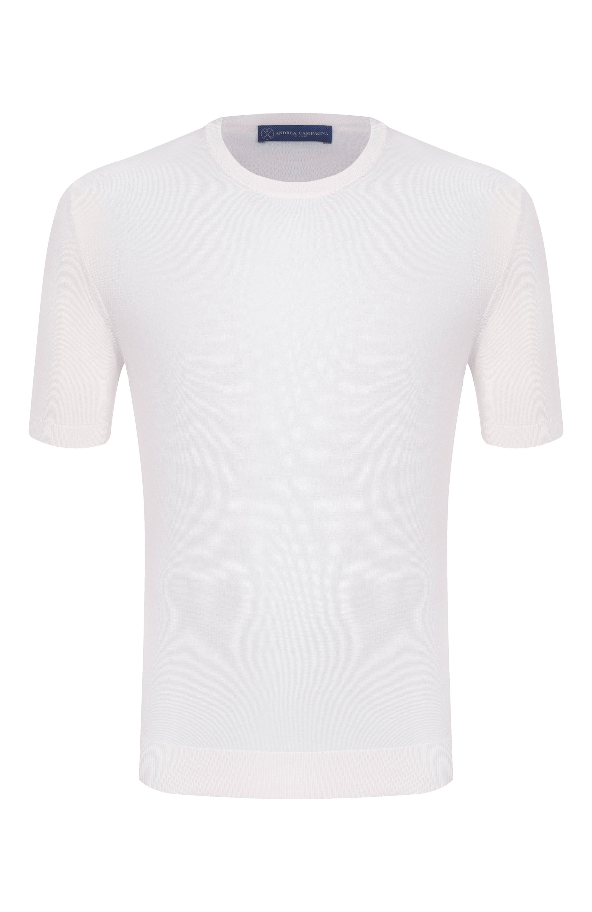 Хлопковый джемпер ANDREA CAMPAGNA белого цвета по цене 28500 руб., арт. M5426-8055, фото 1 Хлопковый джемпер ANDREA CAMPAGNA, арт. M5426-8055, фото 1