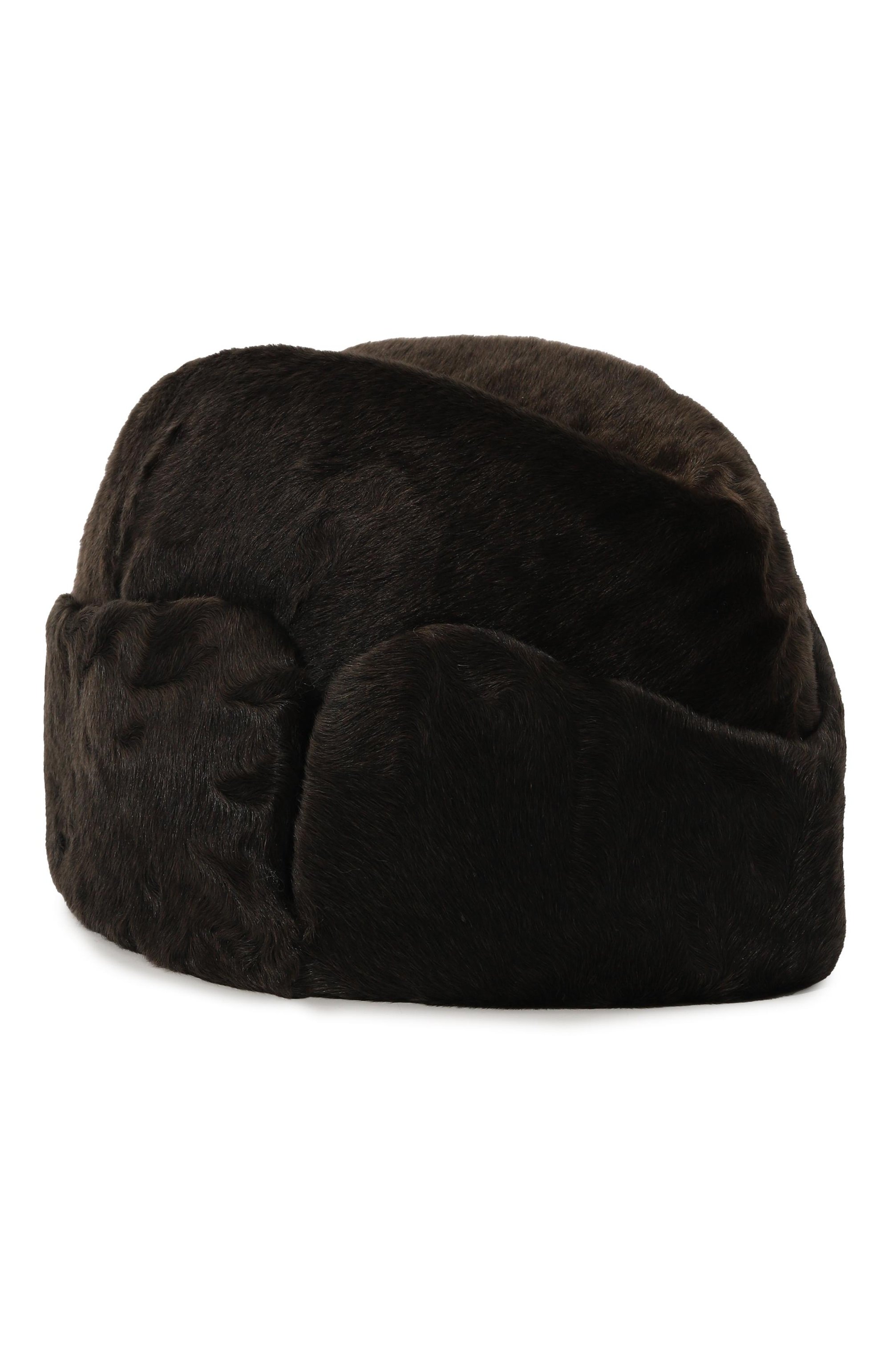 Пилотка из каракульчи VICTORIA KUSENKOVA темно-коричневого цвета по цене 101200 руб., арт. 427100003136, фото 1 Пилотка из каракульчи VICTORIA KUSENKOVA, арт. 427100003136, фото 1