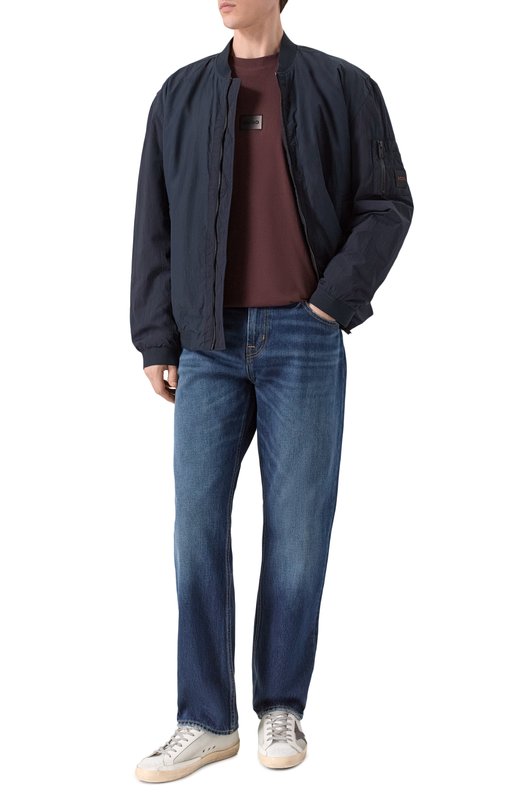 Хлопковая футболка HUGO 50553124 Бордовый  50553124 Фото 2