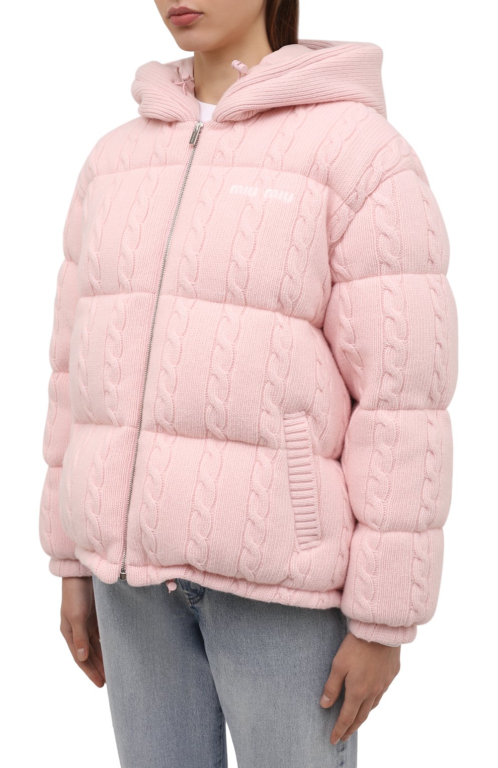 Пуховик из шерсти и кашемира MIU MIU, арт. ML725-1ZHW-F0442, фото 3