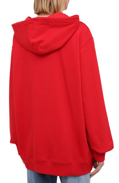 Хлопковое худи MSGM красного цвета по цене 19650 руб., арт. 2945MDM34 207649, фото 4 Хлопковое худи MSGM, арт. 2945MDM34 207649, фото 4