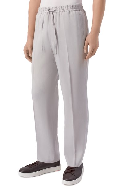 Брюки изо льна и шерсти CORNELIANI, арт. 274554/2718468, фото 3