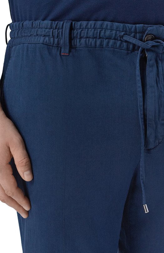 Брюки из хлопка и лиоцелла Cortigiani 4AP400 Синий  4AP400 Фото 5