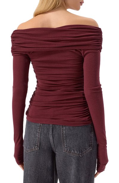 Топ из вискозы и шерсти 12 STOREEZ бордового цвета по цене 9800 руб., арт. 133777, фото 4 Топ из вискозы и шерсти 12 STOREEZ, арт. 133777, фото 4