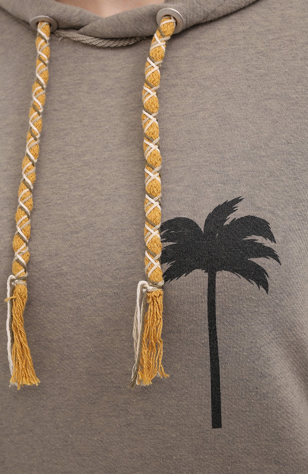 Хлопковое худи PALM ANGELS коричневого цвета по цене 57700 руб., арт. PWBB031F20FLE0016010, фото 5 Хлопковое худи PALM ANGELS, арт. PWBB031F20FLE0016010, фото 5