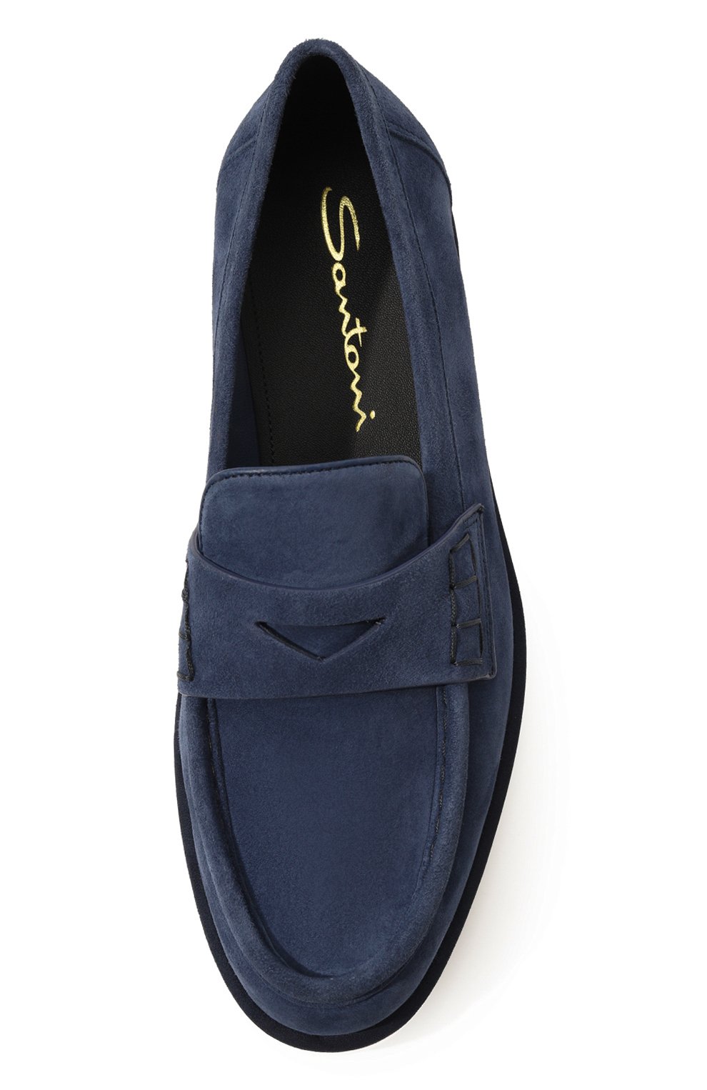 Замшевые пенни-лоферы SANTONI, арт. WUQY59818BIASTW1, фото 6