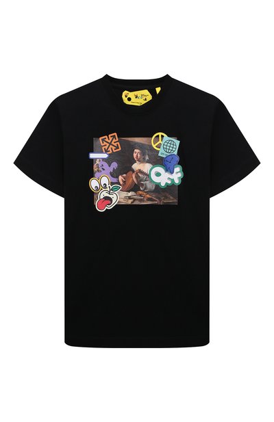 Хлопковая футболка OFF-WHITE, арт. 0BAA002F23JER004