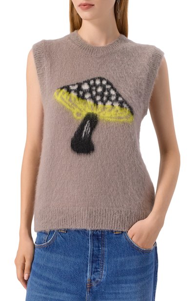 Жилет MSGM темно-бежевого цвета по цене 28100 руб., арт. 3941MDT192/257769, фото 3 Жилет MSGM, арт. 3941MDT192/257769, фото 3