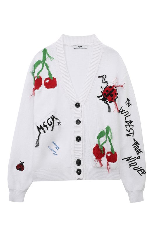 

Хлопковый кардиган MSGM kids, Белый