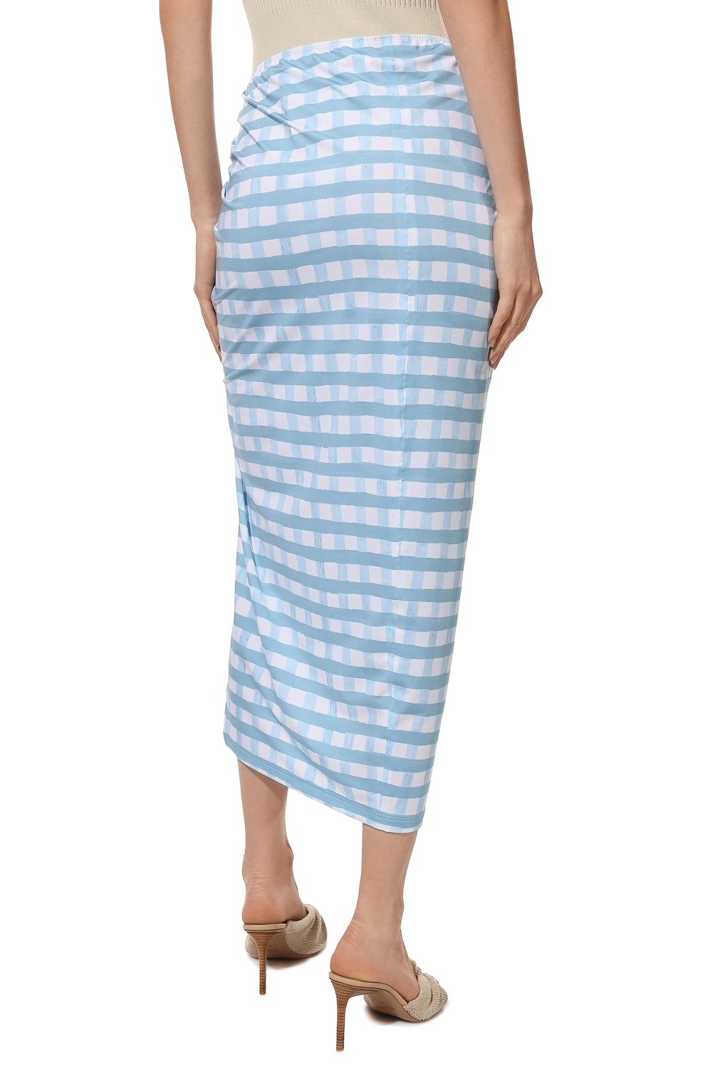 Юбка JACQUEMUS светло-голубого цвета по цене 26200 руб., арт. 221SW003-2026, фото 4 Юбка JACQUEMUS, арт. 221SW003-2026, фото 4