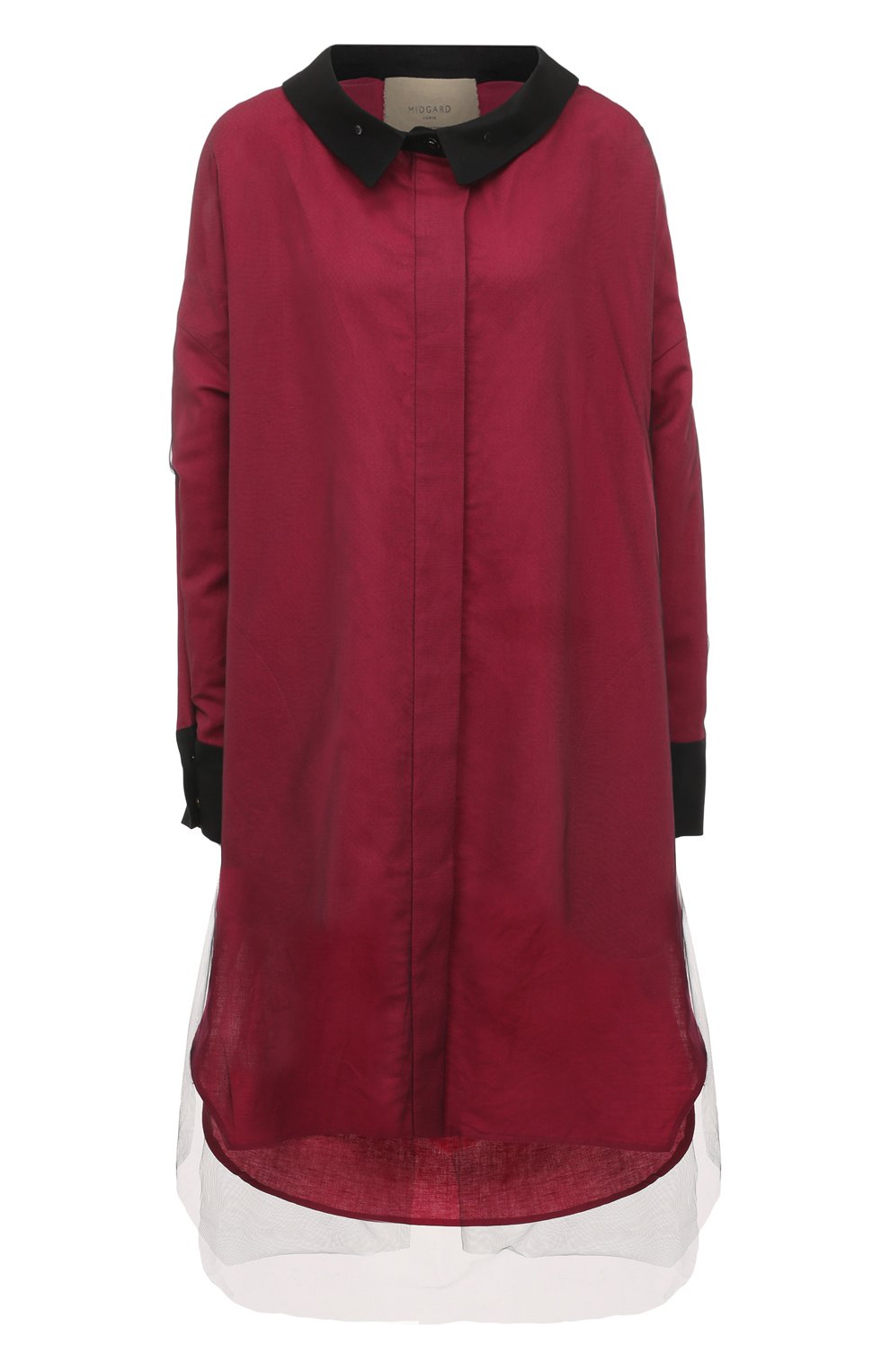 Платье изо льна и хлопка MIDGARD PARIS бордового цвета по цене 54000 руб., арт. B42704, фото 1 Платье изо льна и хлопка MIDGARD PARIS, арт. B42704, фото 1