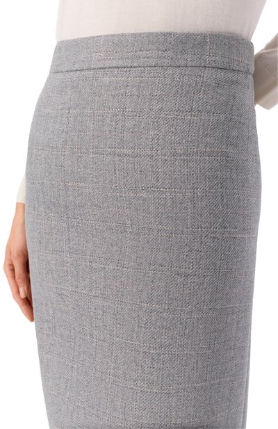 Юбка из шерсти и вискозы LORENA ANTONIAZZI серого цвета по цене 84550 руб., арт. G046B/5024, фото 5 Юбка из шерсти и вискозы LORENA ANTONIAZZI, арт. G046B/5024, фото 5