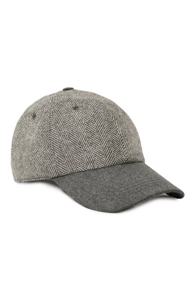 Мужская бейсболка из шерсти и шелка BRUNELLO CUCINELLI, арт. MY4529939