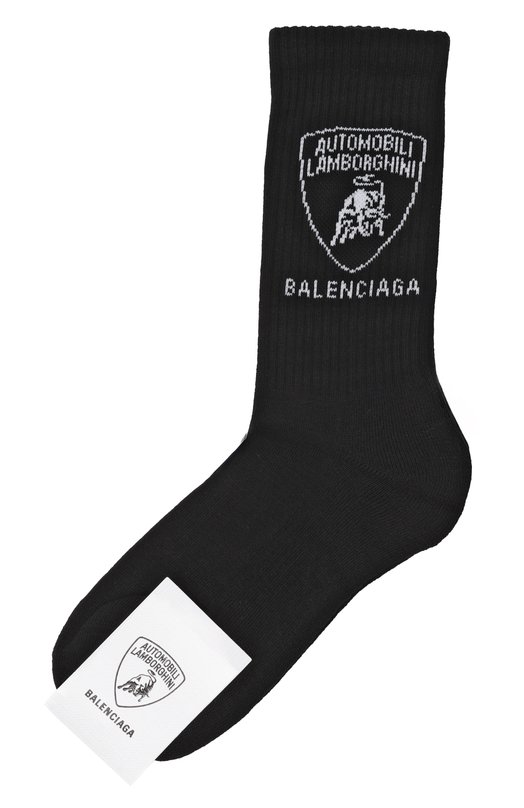 Хлопковые носки Balenciaga x Automobili Lamborghini Balenciaga 835506/4F1B5 Чёрный 835506/4F1B5