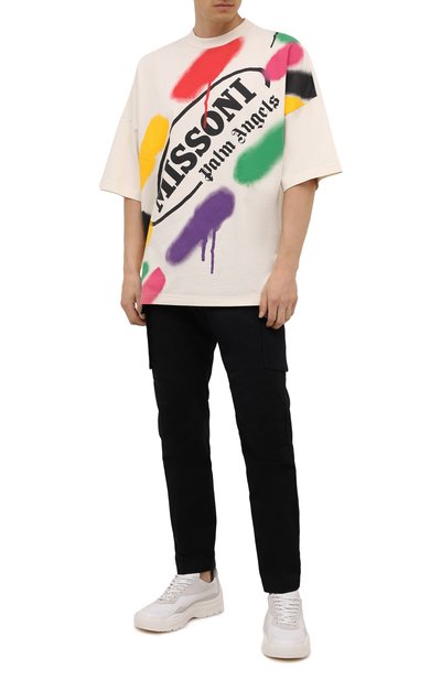 Хлопковая футболка palm angels x missoni PALM ANGELS, арт. PMAA041F21JER0060310, фото 2