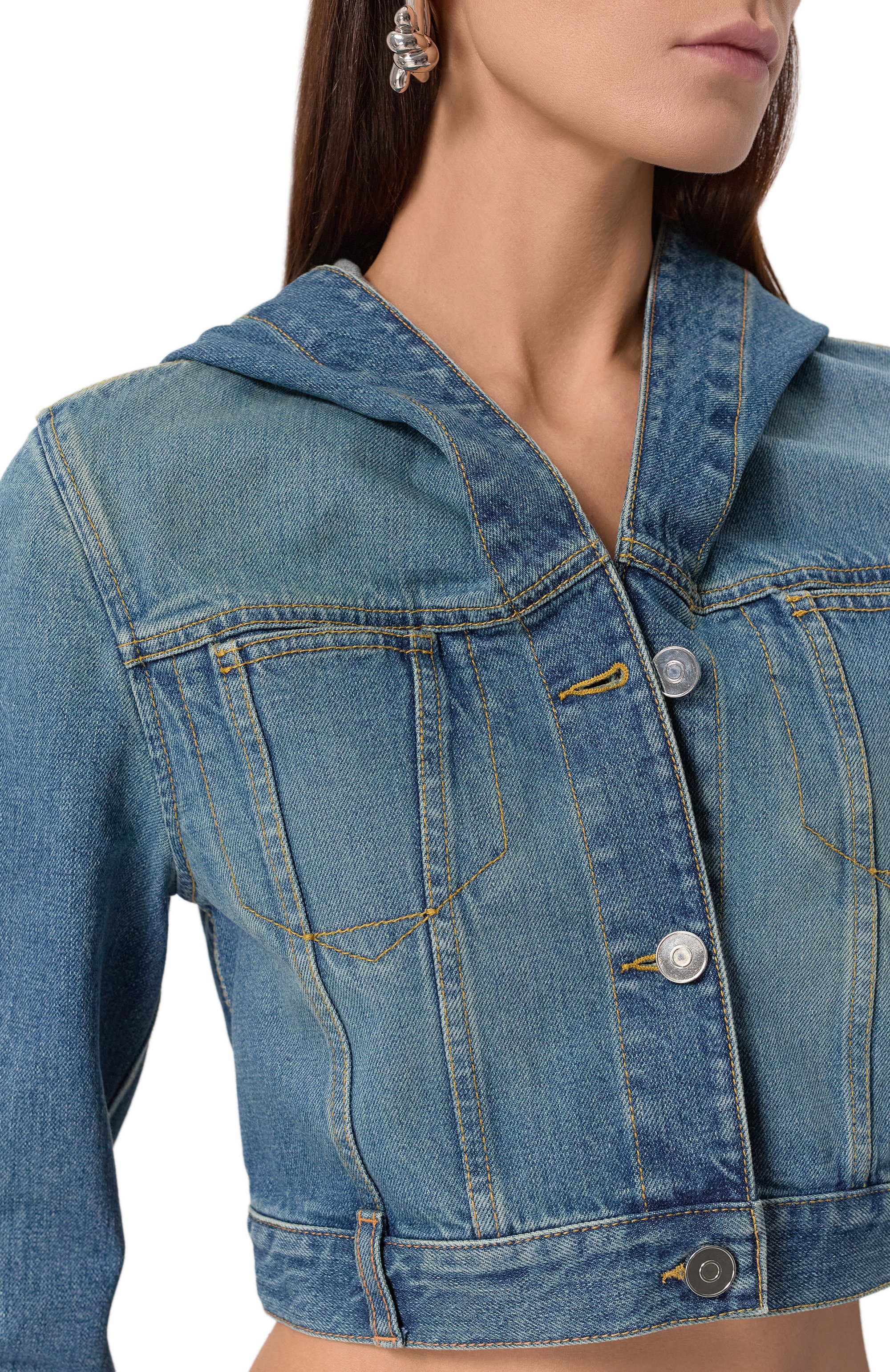 Джинсовая куртка ALAIA, арт. AA9V0421T536A, фото 5