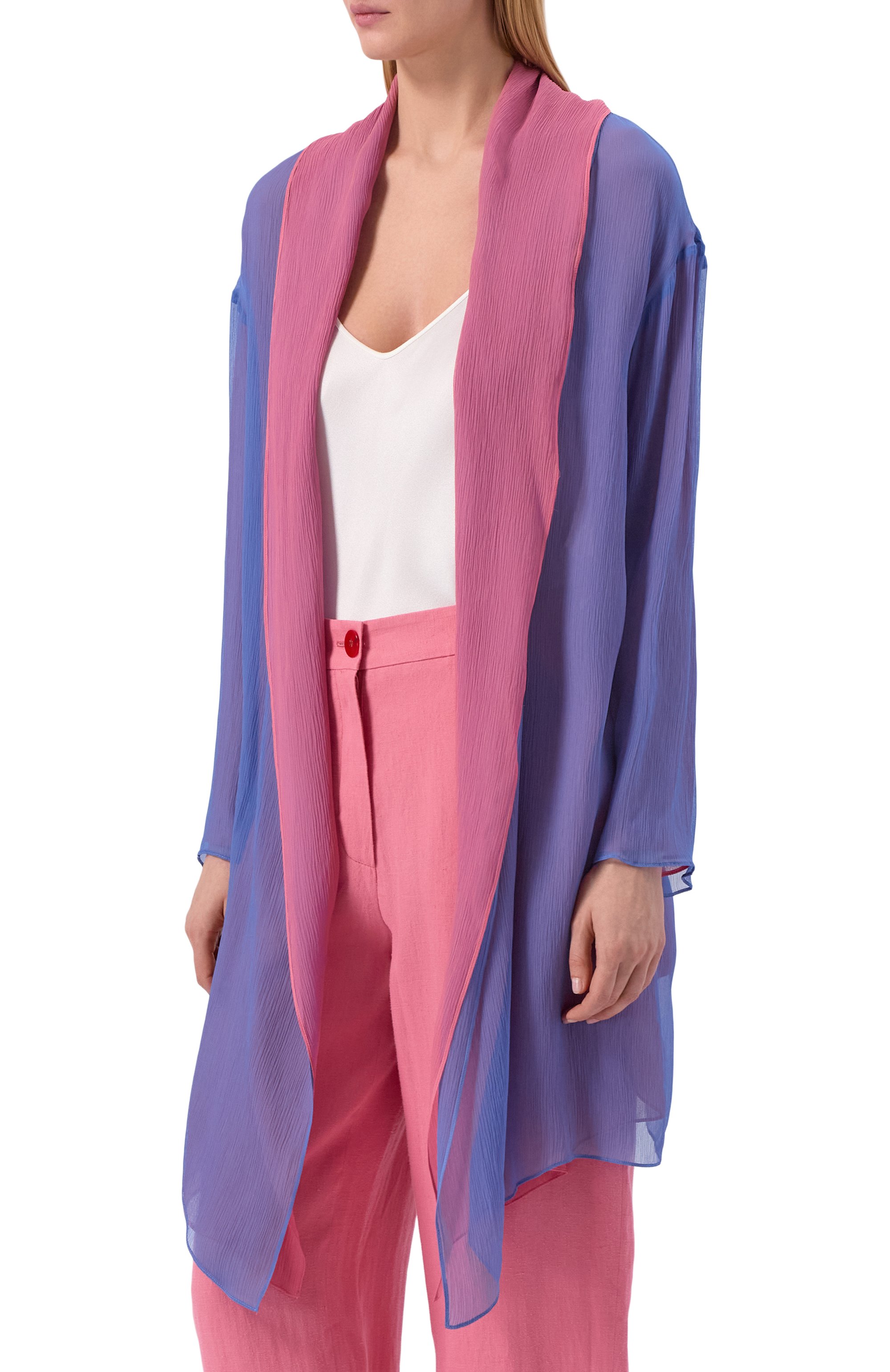 Двусторонняя накидка из шелка GIORGIO ARMANI, арт. GW003067/TE20209, фото 3