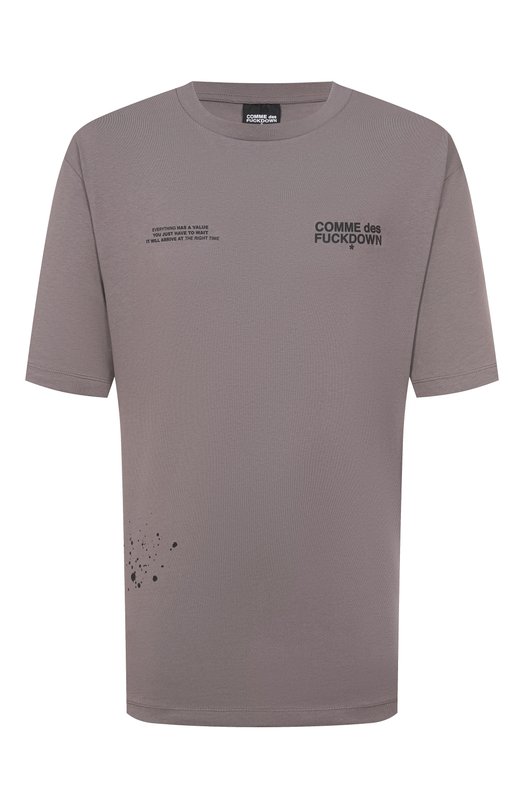 Хлопковая футболка Comme des Fuckdown CFABM01749 Серый CFABM01749