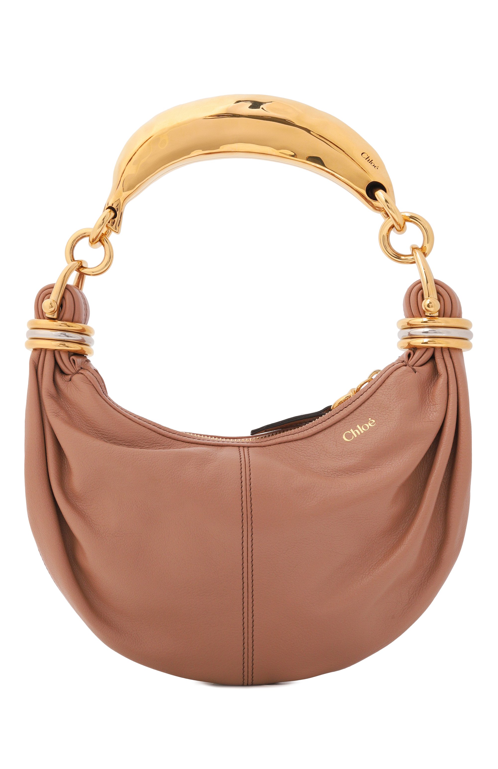 Сумка bracelet mini CHLOÉ темно-бежевого цвета по цене 329000 руб., арт. CH26SS626037, фото 1 Сумка bracelet mini CHLOÉ, арт. CH26SS626037, фото 1