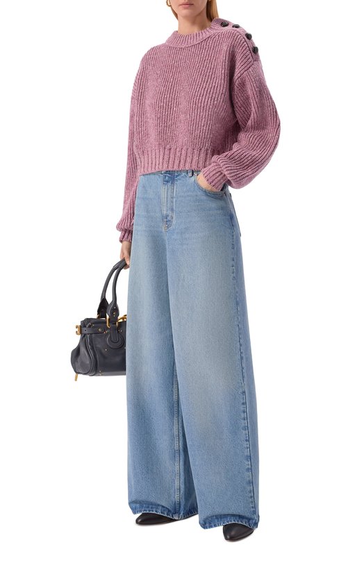 Шерстяной свитер Chloé CH25WMP11640 Розовый  CH25WMP11640 Фото 2