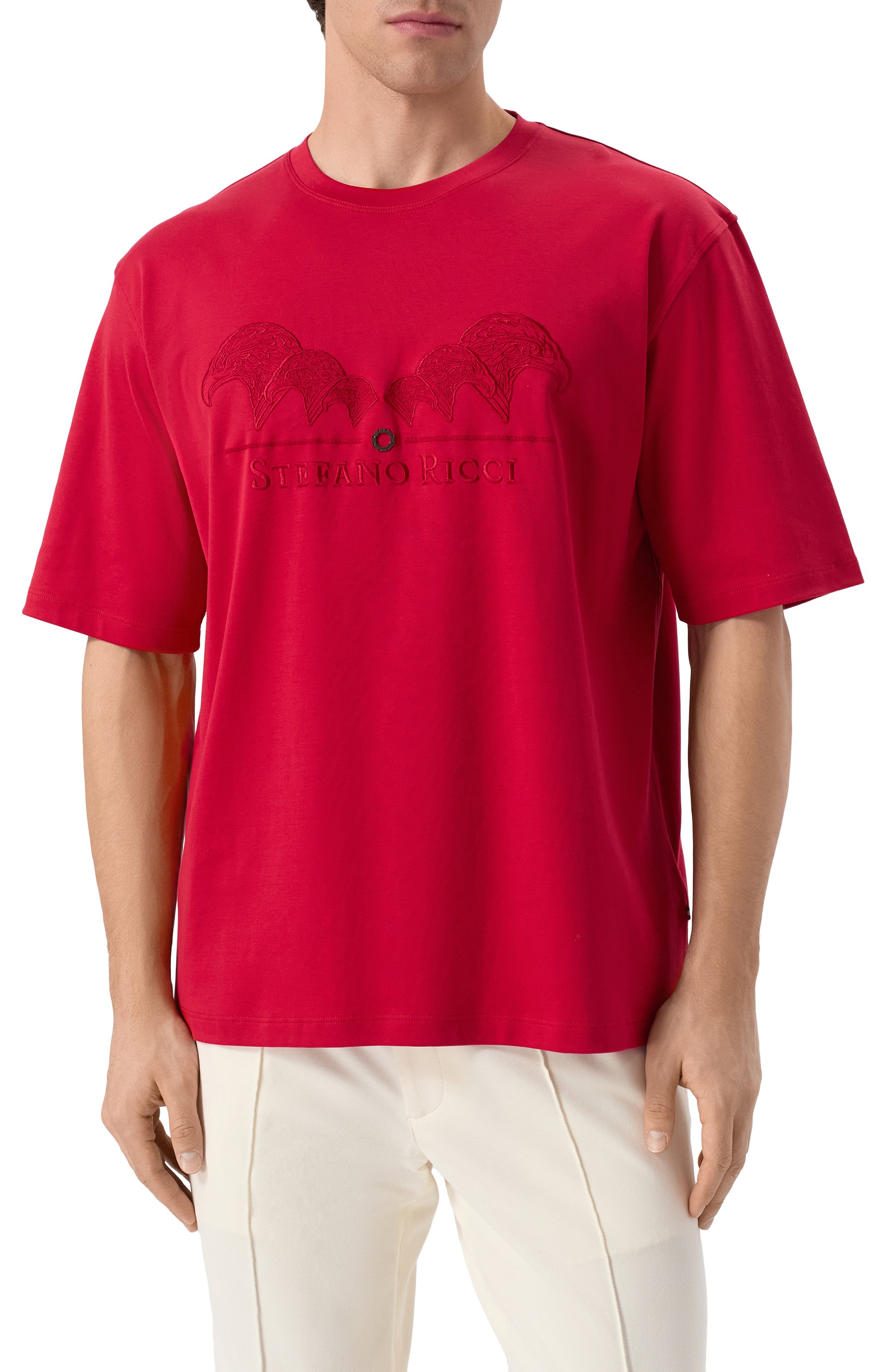 Хлопковая футболка STEFANO RICCI, арт. MNH5103980/LUXT, фото 3
