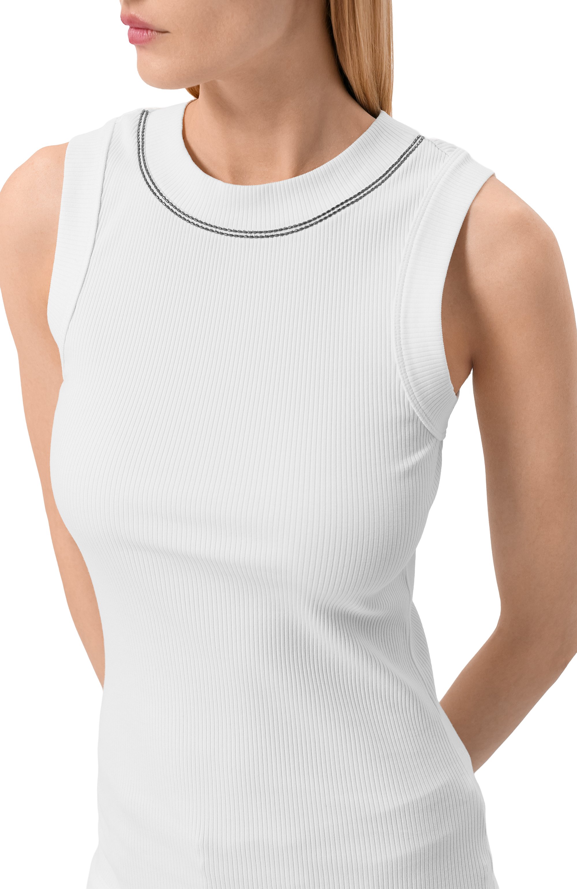 Хлопковый топ BRUNELLO CUCINELLI, арт. MG902BW700, фото 5