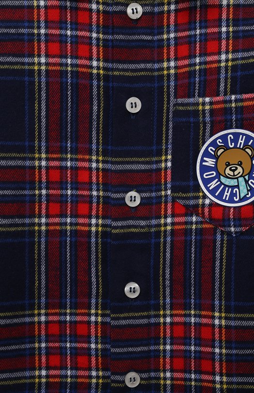 Хлопковая рубашка Moschino Синий, фото 3