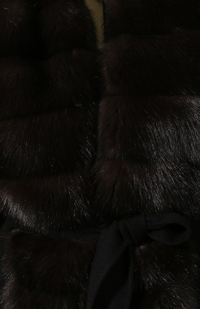 Пальто с меховой отделкой MANZONI24, арт. 19M647-DB1Z/40-46, фото 5