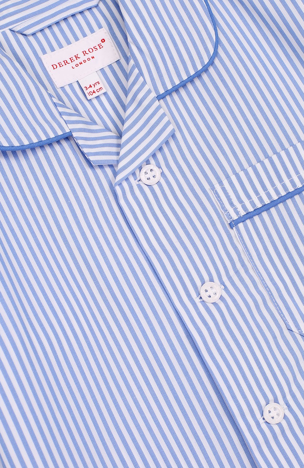 Хлопковая пижама в полоску DEREK ROSE, арт. 7005-JAME001/S-XXL, фото 6