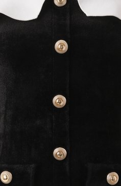 Женский топ SELF-PORTRAIT черного цвета, арт. RS25085TB | Фото 6 (Материал сплава: Проставлено; Материал внешний: Вискоза, Синтетический материал; Драгоценные камни: Проставлено; Рукава: С открытыми плечами; Длина (для топов): Стандартные; Стили: Ретро)
