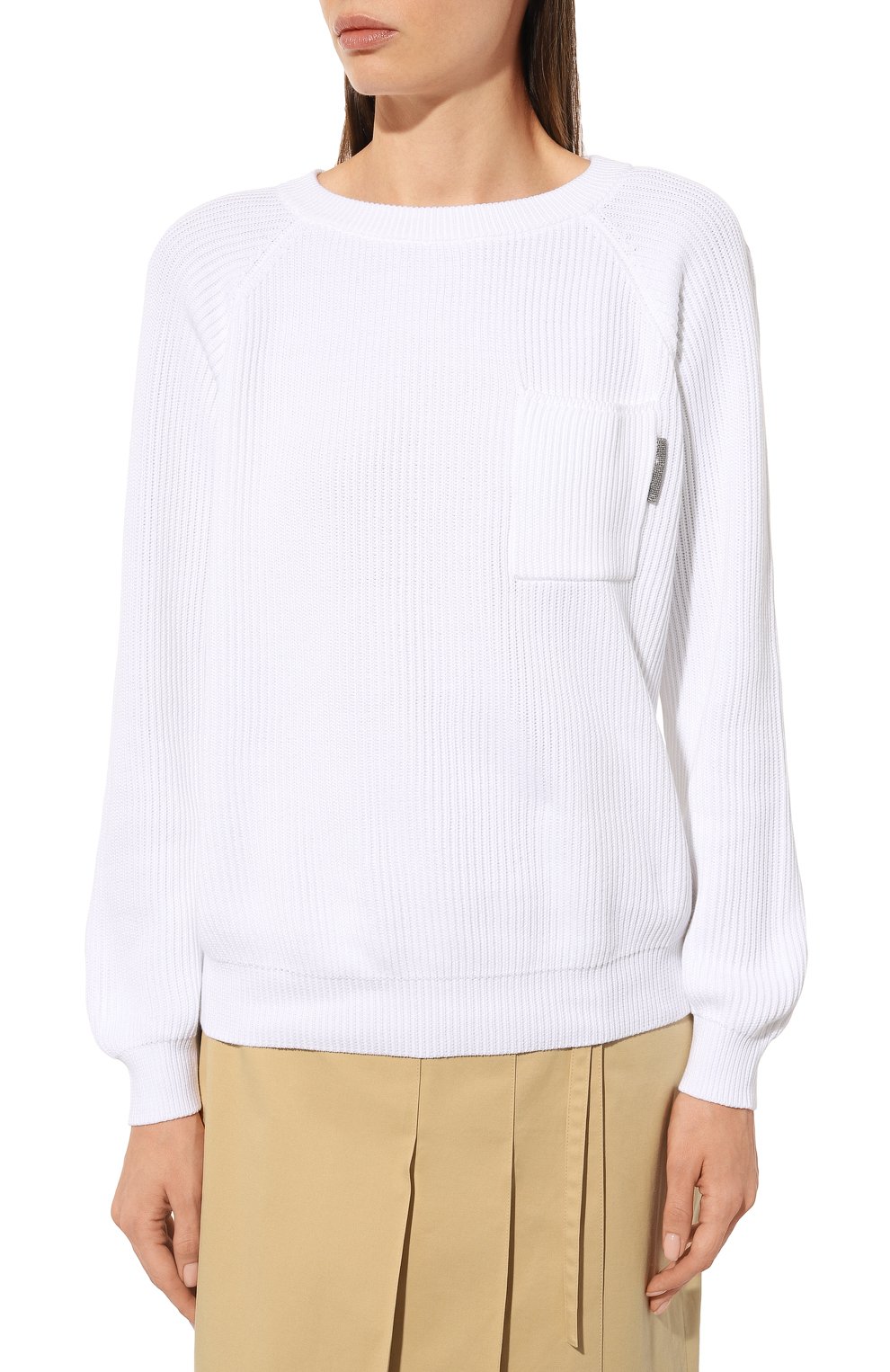 Хлопковый свитер BRUNELLO CUCINELLI, арт. M1900BP040, фото 3