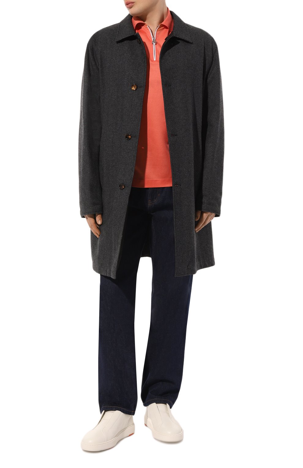 Кожаные кеды SANTONI, арт. MBCD21959BARSCBEI50, фото 2