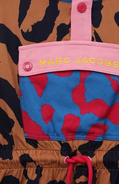 Детское платье из вискозы MARC JACOBS (THE) разноцветного цвета, арт. W12464/2A-5A | Фото 3 (Рукава: Длинные; Случай: Повседневный; Материал сплава: Проставлено; Материал внешний: Вискоза; Девочки Кросс-КТ: Платье-одежда; Драгоценные камни: Проставлено; Материал подклада: Вискоза)