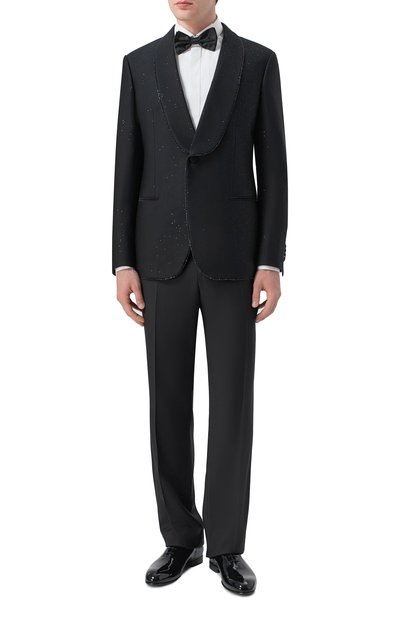 Шерстяной смокинг с отделкой стразами GIORGIO ARMANI, арт. GM003860/TE21373, фото 2